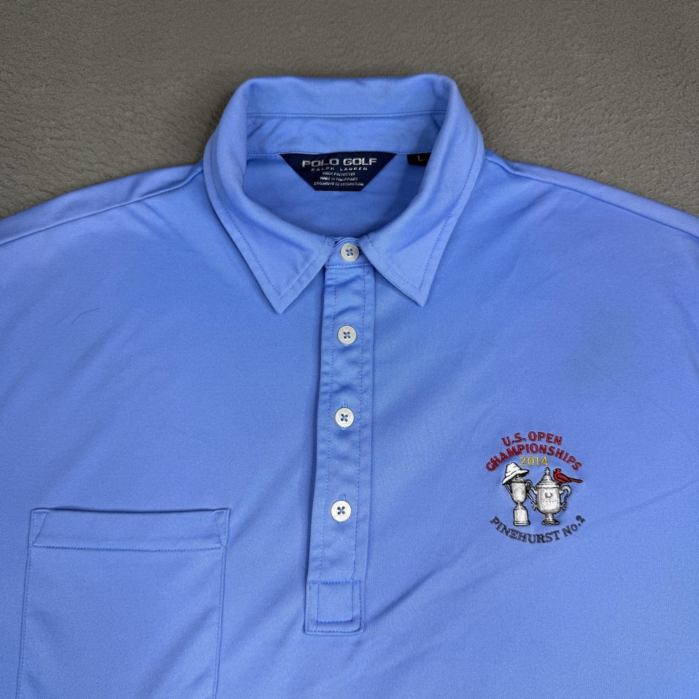 US Open Pinehurst Volunteer Shirt Mens Large Blue Golf‎ Polo Golf Ralph Lauren